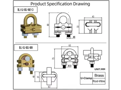 U Clamp For Connecting Ground Rod And Conductor